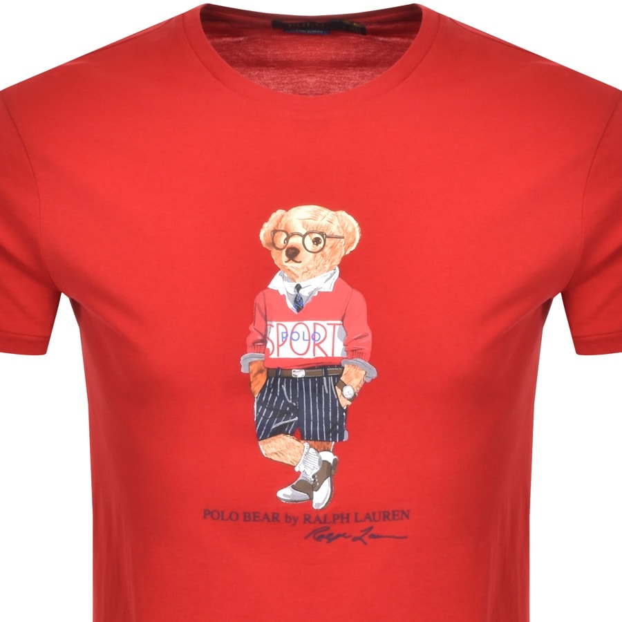 Alternative Image for ProductRalph Lauren Crew Neck Bear T Shirt Red3
